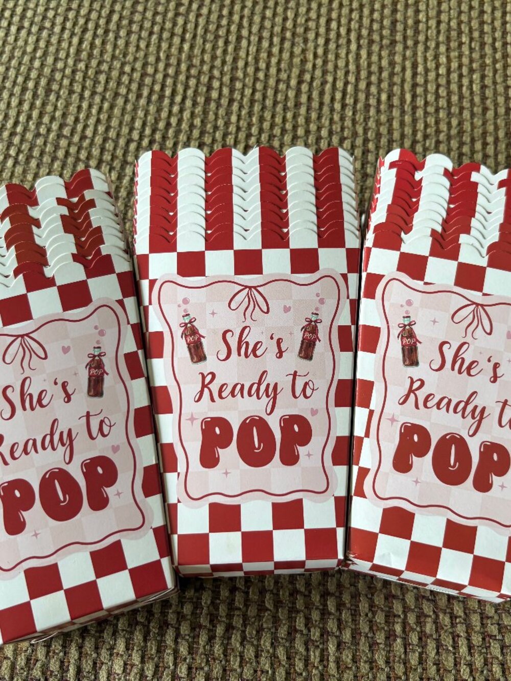 Baby Shower Popcorn Buckets